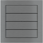 EKINEX EK-T4R-GBS Kit of 4 Linea 71 horizontal rectangular buttons (60x15) Titanium colour