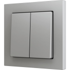 ZENNIO ZS552PB2S ZS55. Double Soft push button for 2 binary inputs