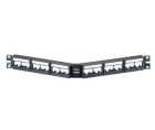 PANDUIT CPPLA24WBLY Patch Panel- 24 Port- Angled- Black