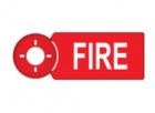 ARITECH INCENDIO AS36RIM Targa di supporto per avvisatori ottico acustici ASx367 - ASx2367 - FAx355 con pittogramma FIRE