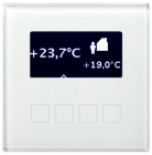 MDT SCN-RT1GW.01 SCN-RT1GW.01: Termoregolatore per ambienti in vetro, bianco
