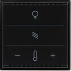 ELSNER 70963 Cala KNX MultiTouch T Light CH- black RAL 9005 Light-Temperature Button
