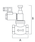 TECNOCONTROL VR550/12 Manual reset solenoid valve 12 Vdc NA 2 inch