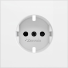 ZENNIO ZS55CSCSMW ZS55. Schuko screwless socket cover 55x55 mm - Mat