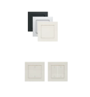 LINGG-JANKE 87857-WM FL-2-PF-WM double rocker unit, symbol arrow, pure white silk mat