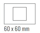 EKINEX EK-DRS-MAL DEEP rectangular plate in plastic, 60x60 window