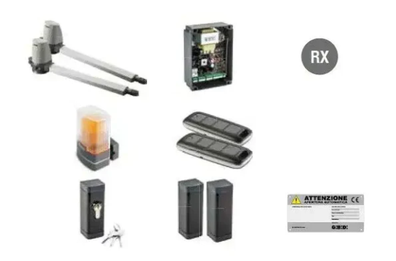 K155/BFL Kit Automazione Per Cancelli A Battente Gibidi Kit Kuda150