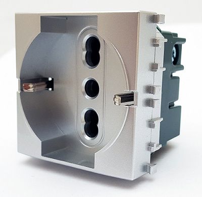 MAPAM 615A Schuko Unel 2.0 (16A-250V) Gem 615A Aluminum Socket