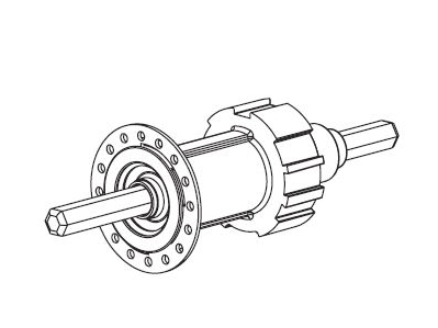 NICE 575.16060 Calotta intermedia bianca (maschio) per rulli Acmeda S60|80