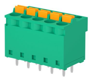 GIBIDI P9EMORCMM6-50 6-way spring terminal block, 5.08mm vertical pitch, can be placed side by side