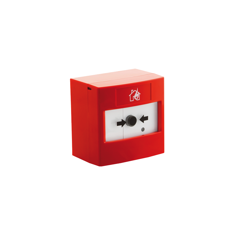 ELKRON FIRE 80SB3200123 PA100 Pulsante wireless da interno con membrana resettabile di colore rosso