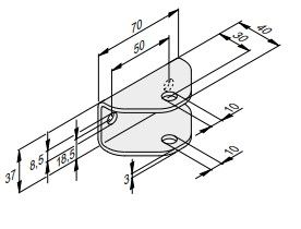 SOMMER S11179-00001 Bracket of the? galvanized door