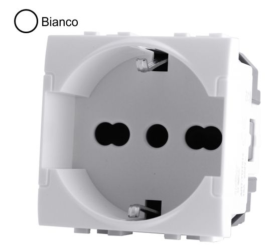 MAPAM 814B Schuko Unel socket (16A-250V) Art 814B White -