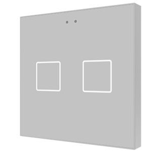 ZENNIO ZVIF2VTS ZVIF2VTS Flat 2 vT Backlit capacitive touch switch, 2 buttons, silver