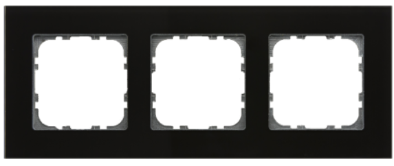MDT BE-GTR3S.01 BE-GTR3S.01: triple glass cover frame, black