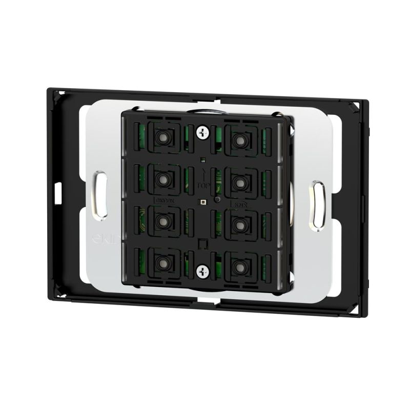 EKINEX EK-E12-TP-BG-NF-R Pulsante 4 canali versione 'NF - LED blu/verdi per scatola rettangolare
