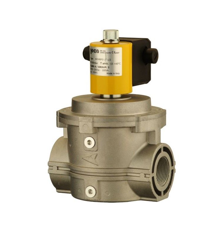 TECNOCONTROL AV040FO-6B Elettrovalvola gas automatica - Dimensione 1 pollice e 1/2 - Pmax 6 mbar- Alimentazione 230Vac - Apertura rapida