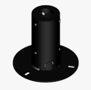 UNISTAB BS3040N base universale NERA diametro 215mm per pali d. 60