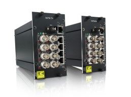 TKH SECURITY OCTA 4350 RX 8-ch dig video demux. Ethernet. audio. data & CC.