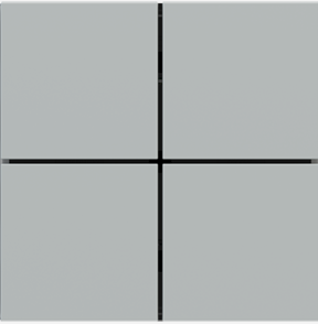 EKINEX EK-TQQ-FGE Kit 4 tasti FF (Form/Flank/NF) quadrati (40x40) Colore Grigio Efeso