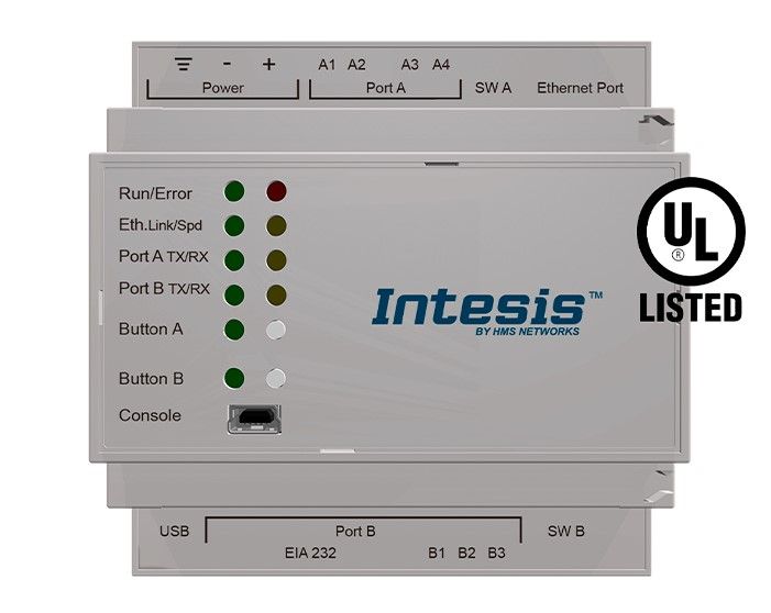 INTESIS INKNXMBM6000000 Modbus TCP & RTU Master to KNX TP Gateway - 600 points