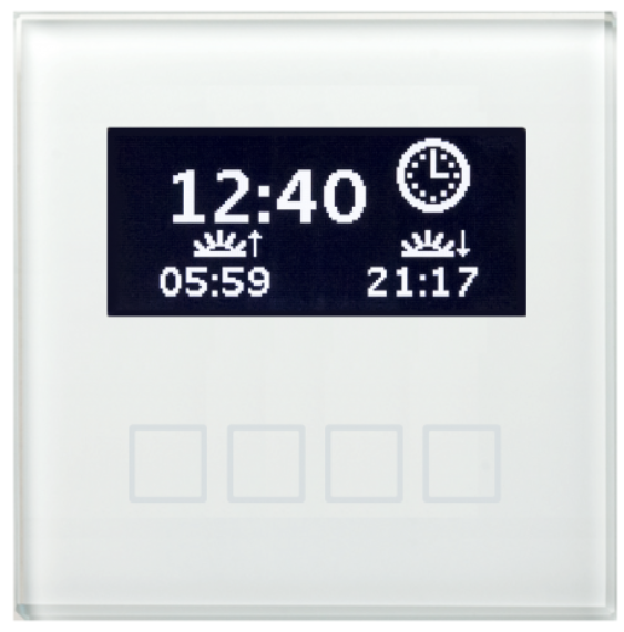 MDT SCN-LCDGW.01 SCN-LCDGW.01: Glass central operating unit with LCD display, white
