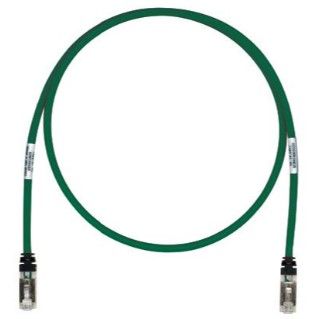 PANDUIT STP6X1.5MGR Patch Cord in Rame- Cat 6A- Green S/FTP Cable- 1.5 meters
