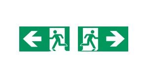 COOPER CSA LIGHTING 40071354600 SPIRITLED 16 ISO7010 RIGHT/RIGHT