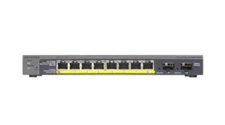 ARITECH FIRE PROSAFEGS110TP 8-port 10/100/1000 Gigabit PoE switch + 2 SFP modules for fiber