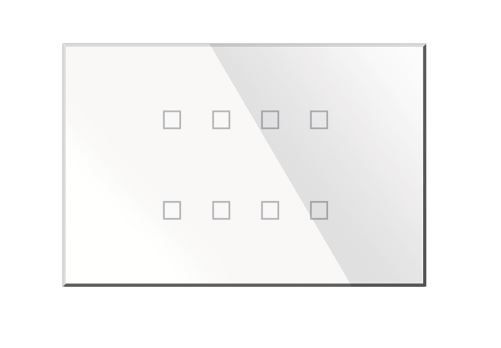 BLUMOTIX BX-R08W KRISTAL Tastiera KNX multifunzione in vetro rettangolare