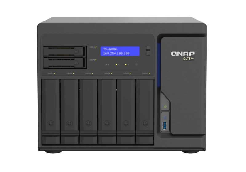 QNAP TS-H886-D1622-16G Intel® Xeon® D desktop QuTS Hero NAS