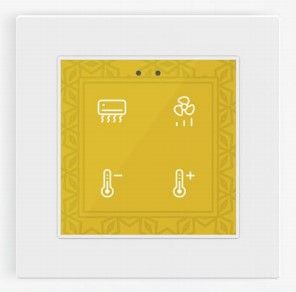 ZENNIO ZVI-F55X4 ZVI-F55X4 Flat 55 X4 Backlit capacitive touch switch (55 x 55 mm), 4 modules, custom 