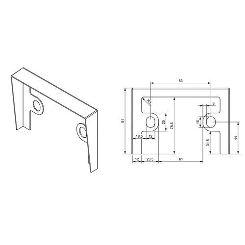 MARSS MH-GT006-IX HYDRO horizontal stainless steel roof
