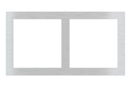 EKINEX EK-P2S-GB_ Placca 2 posti metallo finestra 60x60
