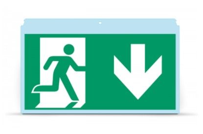INIM INCENDIO OH330PNDW Pannello con pittogrammi incollati direzione basso (confezione 5 pz.)