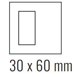 EKINEX EK-DQT-COP Deep (20Venti) square plate - METAL HT (CHROME) 1 window - copper