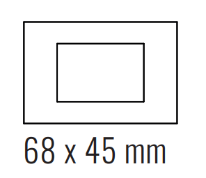 EKINEX EK-PRG-GAB Placca rettangolare finestra 68x45 mm - colore bianco