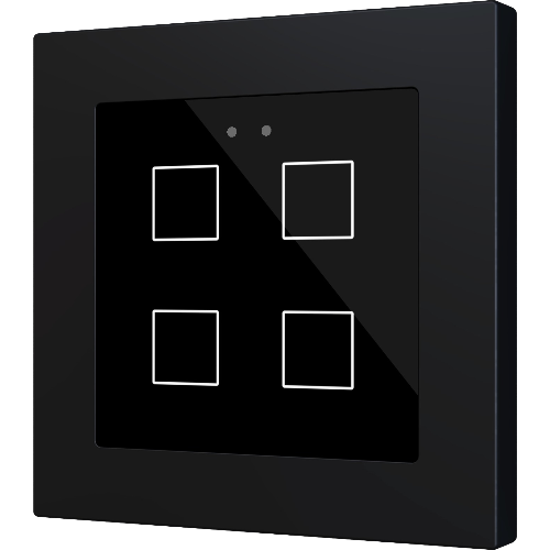 ZENNIO ZVI-F55X4-A ZVI-F55X4-A Flat 55 X4 Backlit capacitive touch switch (55 x 55 mm), 4 modules, anthracite