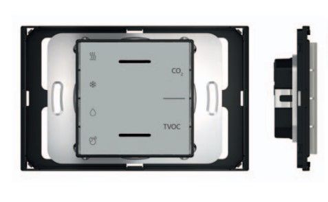 EKINEX EK-ES2-TP-NF-R Multisensore T. U.R e CO2 equivalente + VOC con regolatore. per scatola rettangolare 'NF