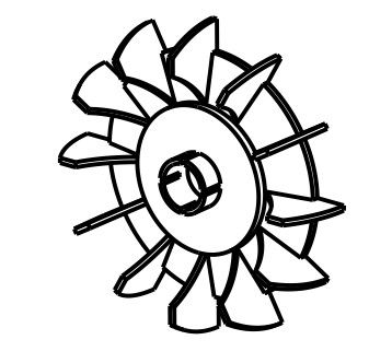 RIB CVA1361 MOTOR.SUPER SN UF80 01018043 FAN