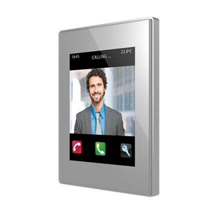 ZENNIO ZVI-Z41COM-SP Z41 COM capacitive touch panel  with additional communication features, silver 