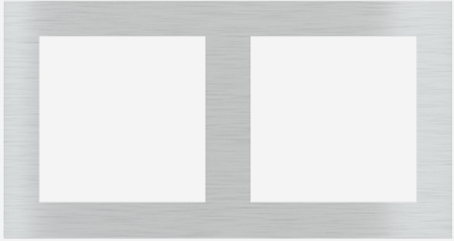EKINEX EK-P2P-GBQ Placca 71 (Form/Flank/NF) rettangolare METALLO (ALLUMINIO) - 2 finestre