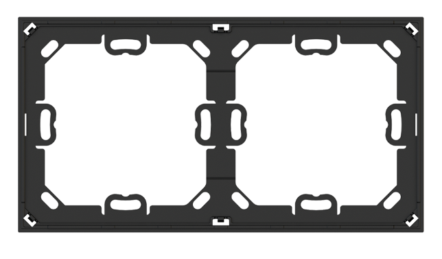 EKINEX EK-A71-1-NFW Confezione 1  pz telaio adattatore BIANCO per placa doppia 'NF