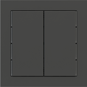 EKINEX EK-T2R-MAL Pack of 2 black vertical rectangular buttons