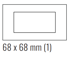 EKINEX EK-S2C-GBB Placca Surface (71 e 20Venti ) rettangolare colore ottone