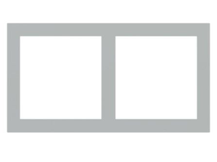 EKINEX EK-P2S-F_ Double plate with 2 60x60 windows in Fenix ​​NTM