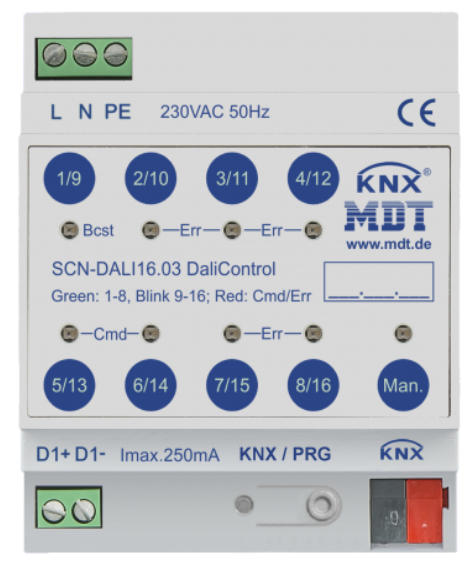 MDT SCN-DALI16.03 SCN-DALI 16.03: DALI Control DALI16 Gateway