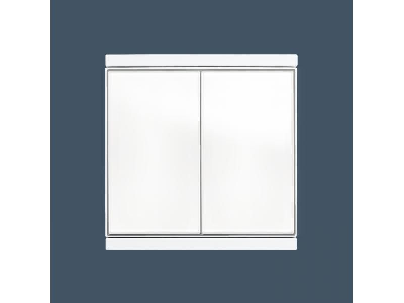 ELSNER 70340 Corlo M2-T- white / white matt Double Push Button