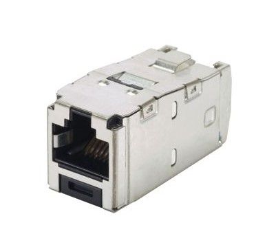 PANDUIT CJS5E88TGY Mini-Com Module- Cat 5e- Shielded- 8 pos 8 wire- U