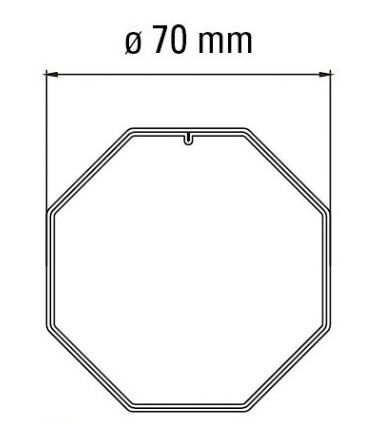 FAAC 132298 OCTAGONAL TUBE ADAPTER 70 INT CROWN 58mm